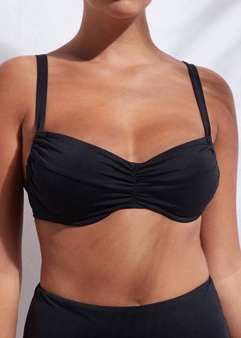 Calzedonia Balconette Indonesia Bikini Üstleri Kadın Siyah | TR2527UT