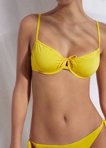 Calzedonia Balconette Indonesia Eco Bikini Üstleri Kadın Sarı | TR2526IS