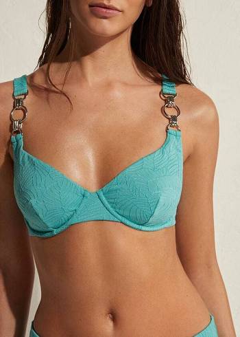 Calzedonia Balconette Marsiglia Bikini Üstleri Kadın Turkuaz | TR2510BC