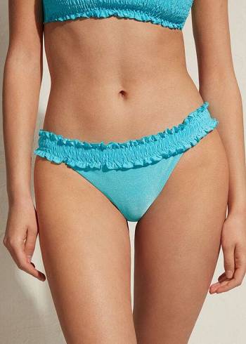 Calzedonia Brazilian Formentera Bikini Altları Kadın Turkuaz | TR2883DN