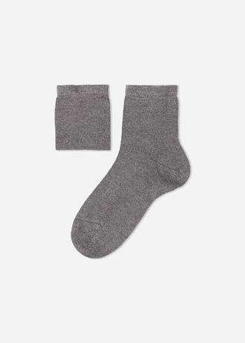 Calzedonia Cashmere Blend Kısa Çorap Çocuk Gri | TR1023SO