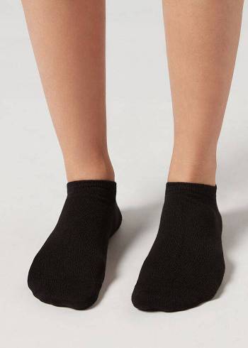 Calzedonia Cashmere Blend No-Show Çorap Erkek Siyah | TR1310DN