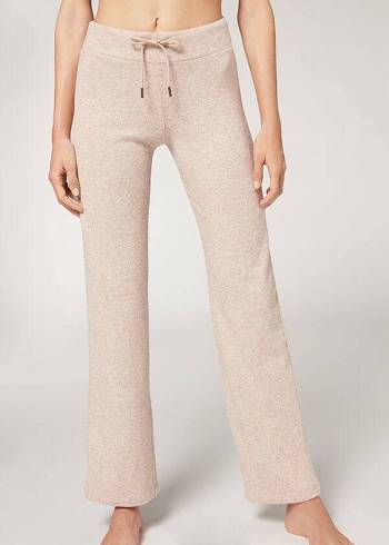 Calzedonia Cashmere Düz Tayt Kadın Bej Rengi | TR1564UT