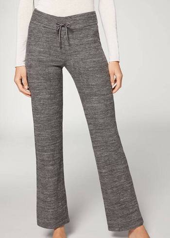 Calzedonia Cashmere Düz Tayt Kadın Gri | TR1565IS