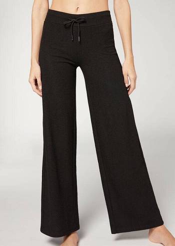 Calzedonia Cashmere Palazzo Tayt Kadın Siyah | TR1566OR