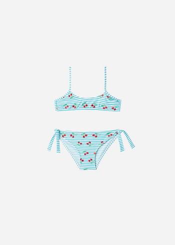 Calzedonia Cherry Two-Piece Ariel Mayo Çocuk Mavi | TR1154DN