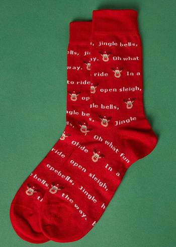 Calzedonia Christmas Series Kısa Crew Çorap Erkek Kırmızı | TR1397CE