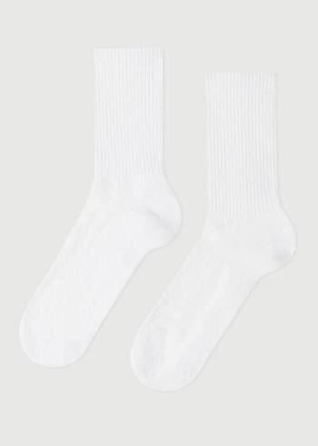 Calzedonia Crew Spor Çorap Erkek Beyaz | TR1378EX