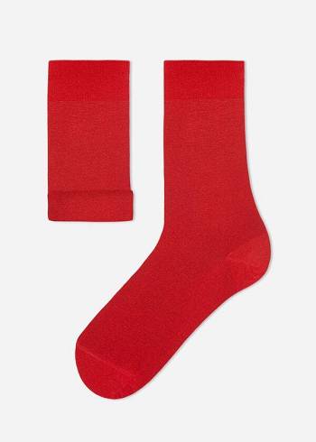 Calzedonia Crew with Cashmere Çorap Erkek Kırmızı | TR1349MA