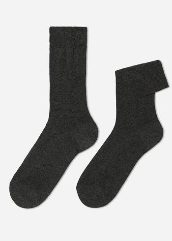 Calzedonia Crew with Cashmere Çorap Erkek Lacivert | TR1360AP