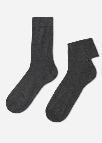 Calzedonia Crew with Cashmere Çorap Erkek Gri | TR1363FM