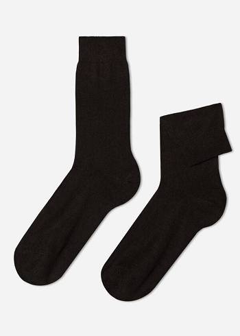 Calzedonia Crew with Cashmere Çorap Erkek Kahverengi | TR1364GL