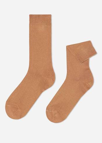 Calzedonia Crew with Cashmere Çorap Erkek Kahverengi | TR1392JJ
