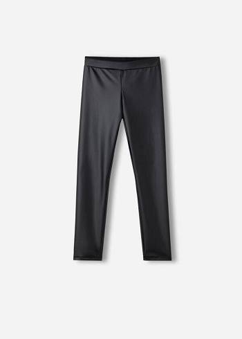 Calzedonia Deri Effect Tayt Çocuk Siyah | TR1058XF