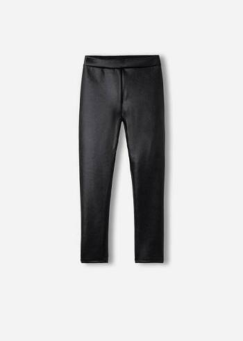 Calzedonia Deri Effect Thermal Tayt Çocuk Siyah | TR1057ZG