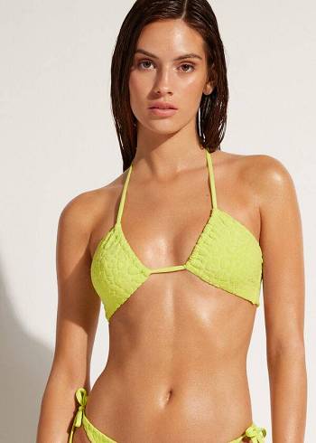 Calzedonia Drawstring Bandeau Bangkok Bikini Üstleri Kadın Yeşil | TR2483NB