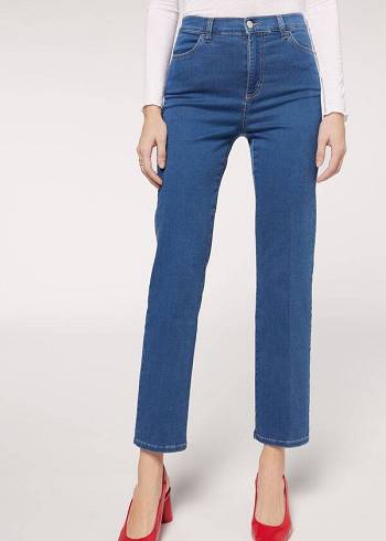 Calzedonia Eco Konfor Kot Pantolon Kadın Mavi | TR1622DN