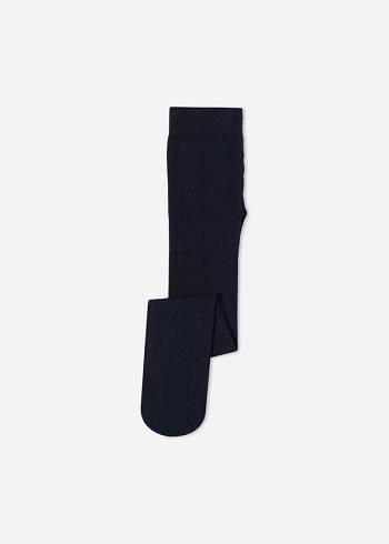 Calzedonia Eco Pamuklu Tayt Çocuk Mavi | TR1228OR
