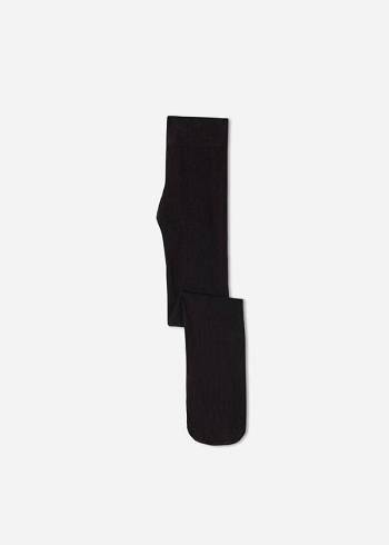 Calzedonia Eco Pamuklu Tayt Çocuk Siyah | TR1225YU