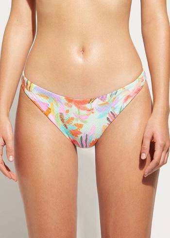 Calzedonia Foliage Tahiti Bikini Altları Kadın Yeşil | TR2812DN