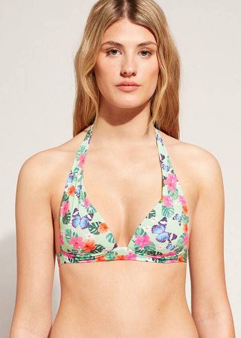 Calzedonia Graduated Yastıklı Triangle Malibu Bikini Üstleri Kadın Renkli | TR2448IS