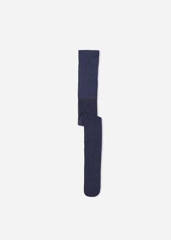 Calzedonia Heart-Motif Micronet Eco Tayt Çocuk Mavi | TR1209HK