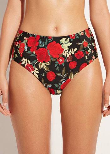 Calzedonia High Belli Reversible Nizza Bikini Altları Kadın Pembe | TR2754MA