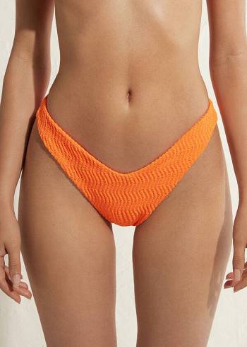 Calzedonia High-Cut Brazilian Mykonos Bikini Altları Kadın Turuncu | TR2744PQ