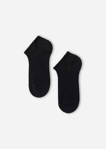 Calzedonia Light Pamuklu Ankle Kısa Çorap Çocuk Mavi | TR1075SO