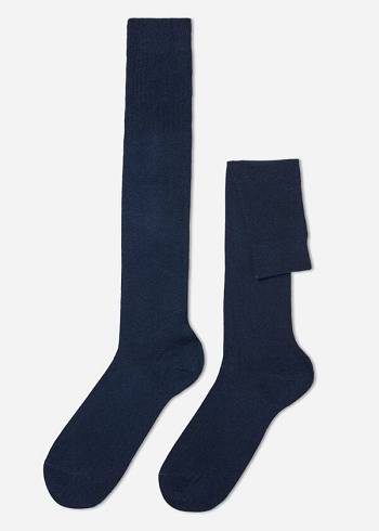 Calzedonia Long with Cashmere Çorap Erkek Lacivert | TR1405RW