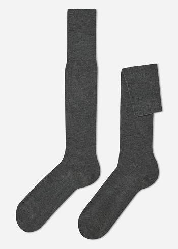 Calzedonia Long with Cashmere Çorap Erkek Gri | TR1406TV