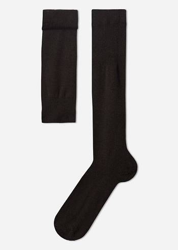 Calzedonia Long with Cashmere Çorap Erkek Kahverengi | TR1407YU