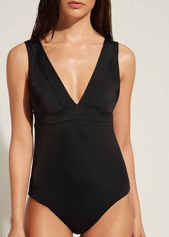 Calzedonia One Piece Paola Mayo Kadın Siyah | TR2022VD
