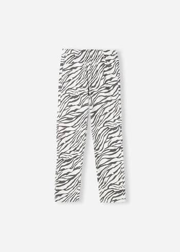 Calzedonia Paisley-Print Denim Tayt Çocuk Beyaz Siyah | TR1056LH
