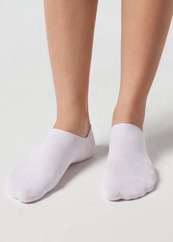 Calzedonia Pamuklu No-Show rosa Çorap Erkek Beyaz | TR1300EX