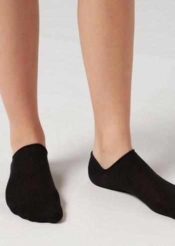 Calzedonia Pamuklu No-Show rosa Çorap Erkek Siyah | TR1301RW