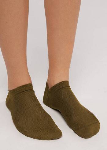 Calzedonia Pamuklu No-Show Çorap Erkek Yeşil | TR1312GL