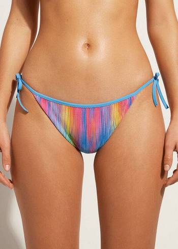 Calzedonia Pileli String Maiorca Bikini Altları Kadın Renkli | TR2680EX
