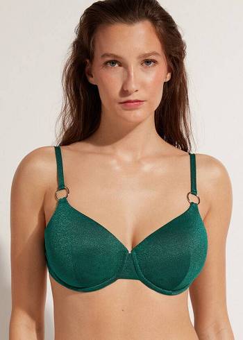 Calzedonia Push Up Hollywood Bikini Üstleri Kadın Yeşil | TR2247FM