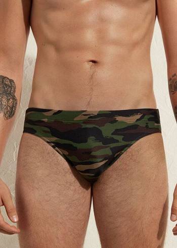 Calzedonia Rio Şort Mayo Erkek Yeşil | TR1243BC