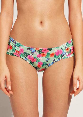 Calzedonia Ruffled Malibu Bikini Altları Kadın Renkli | TR2660VD
