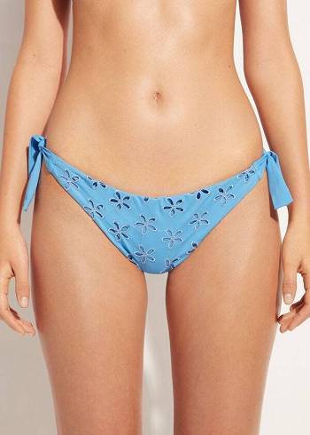 Calzedonia Side Tie Brazilian Corfù Bikini Altları Kadın Mavi | TR2632UT