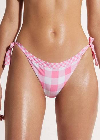 Calzedonia Side Tie Lione Bikini Altları Kadın Pembe | TR2628AP
