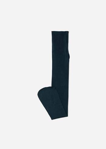 Calzedonia Soft Touch 50 Deniers Tayt Çocuk Mavi | TR1188XF