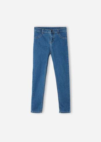 Calzedonia Soft Touch Denim Cropped Sıska Tayt Çocuk Mavi | TR1049SO