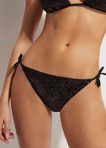 Calzedonia String Cannes Bikini Altları Kadın Siyah | TR2606YU