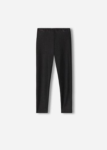 Calzedonia Super Shine Tayt Çocuk Siyah | TR1048AP