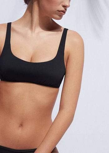 Calzedonia Tank Stilleri Indonesia Eco rosa Bikini Üstleri Kadın Siyah | TR2197HK