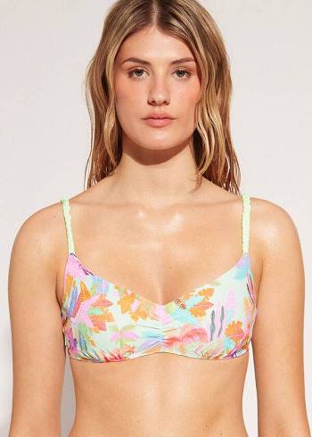 Calzedonia Tank-Stilleri Tahiti Bikini Üstleri Kadın Yeşil | TR2173KI