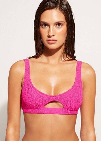 Calzedonia Tank-style Cut Out Miami Bikini Üstleri Kadın Pembe | TR2185RW